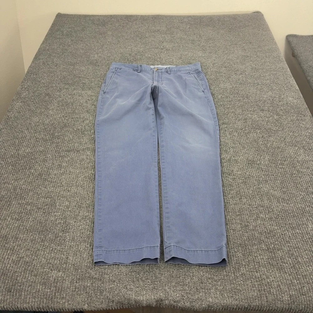 Polo Ralph Lauren Pants Mens 32/30 Blue Cotton Stretch Straight Fit Chino Casual